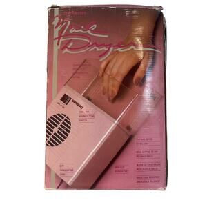 Vintage Pink Belsen Electric Nail Dryer with Cool and Warm Heat Settings Tested
